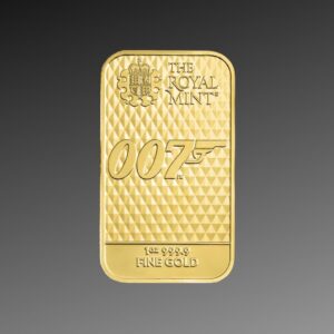 1 oz British James Bond Diamonds Are Forever Gold Bar (New w/ Assay)