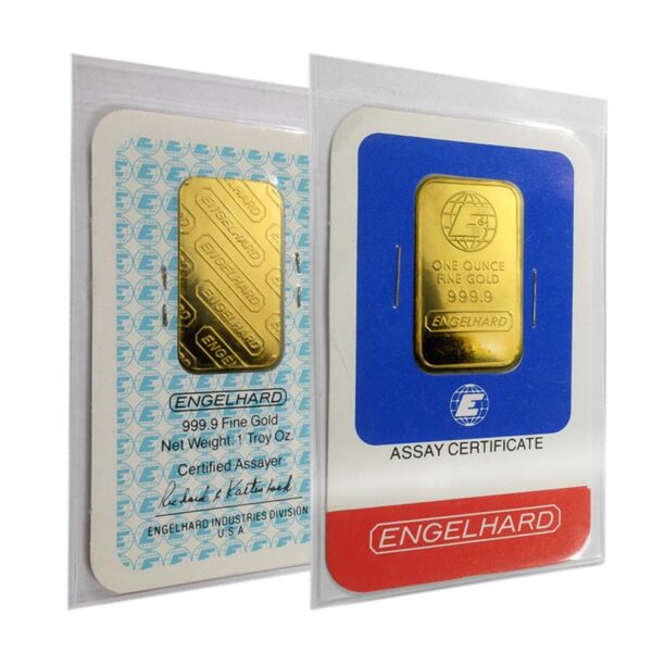 1 oz Engelhard Gold Bar For Sale