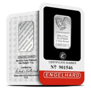 1 oz Engelhard Platinum Bar For Sale