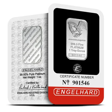 1 oz Engelhard Platinum Bar For Sale