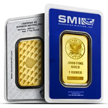 1 oz Sunshine Gold Bar For Sale