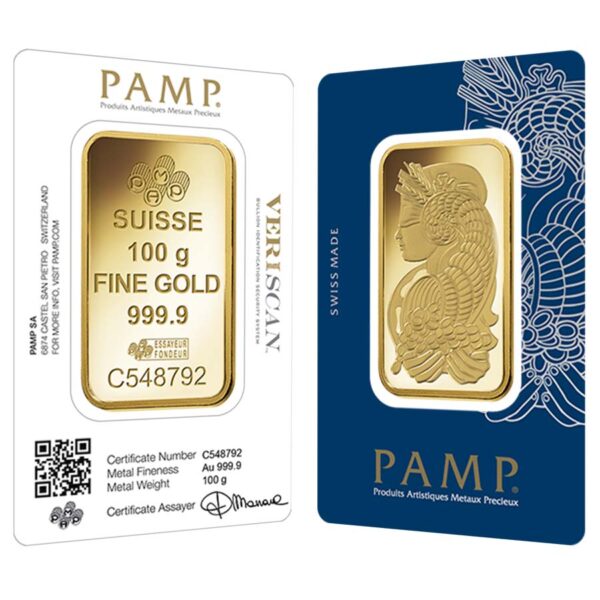 100 Gram PAMP Suisse Fortuna Veriscan