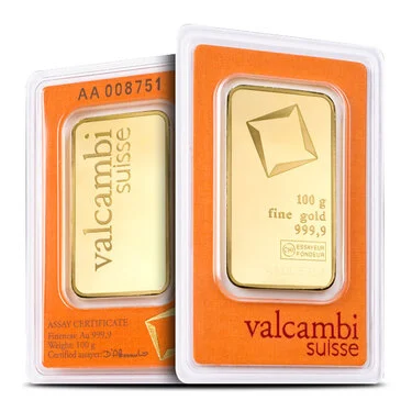 100 Gram Valcambi Gold Bar For Sale