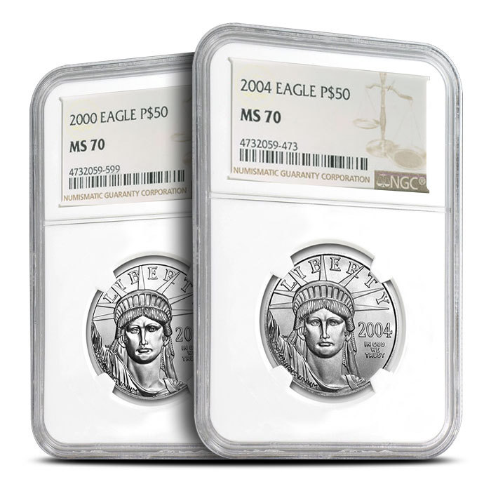 2 oz American Platinum Eagle Coin NGC