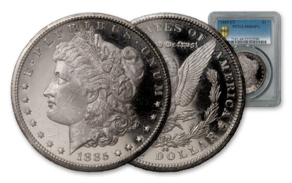 1885-CC Morgan Silver Dollar Coin PCG