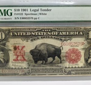 1901 $10 Bison Legal Tender Not