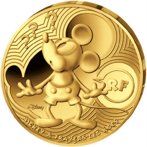 2016 5 oz Proof French Gold Mickey Mo