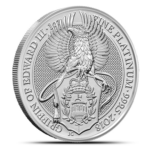 1 oz British Platinum Queens Beast Gr