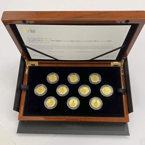 1/4 oz Proof British Gold Reverse Fro