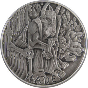 2021 5 oz Antique Tuvalu Gods of Olympus Hades Silver Coin