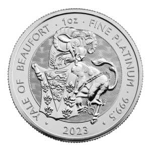 1 oz British Platinum Tudor Beasts Ya