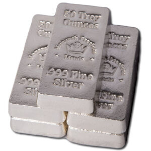 50 oz Monarch Hand Poured Stacker Silver Bar (New)