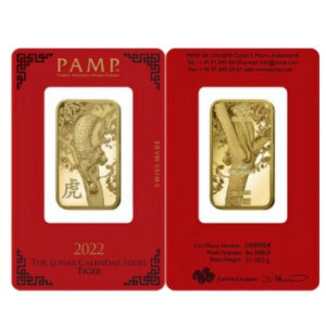 Buy 1 oz PAMP Suisse Lunar Tiger Gold Bar (New w/ Assay)