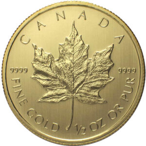 Buy 1/2 oz Canadian Gold Maple Leaf Coin (Random Year)