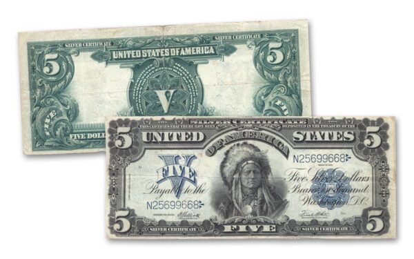 1899 $5 Silver Certificate Chief Note