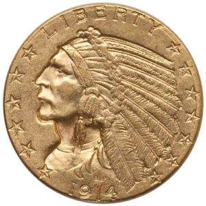 Pre-33 $5 Indian Gold Half Eagle Coin