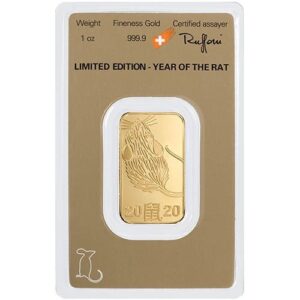 1 oz Argor Heraeus Lunar Rat Gold Bar (New w/ Assay)