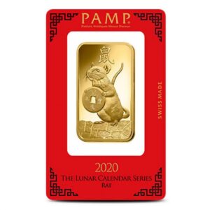 100 Gram PAMP Suisse Lunar Rat Gold Bar (New w/ Assay)