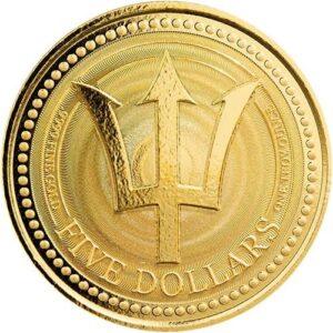 2021 1 oz Barbados Gold Trident Coin (BU)