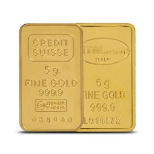 5 Gram Gold Bar For Sale (Varied Condition, Any Mint)