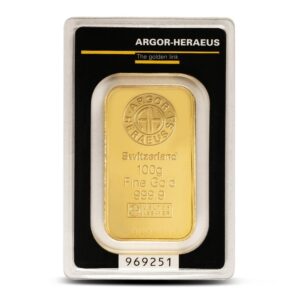 Buy 100 Gram Argor Heraeus Gold Bar (New w/ Assay)